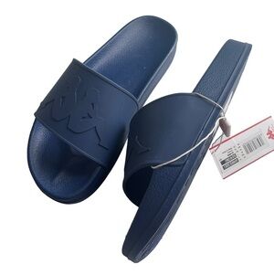 Kappa men’s Size 8 Caius 2 Unisex navy blue slides sandals NWT